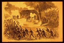 Civil War - Battle of Tranters Creek. Sketch.
